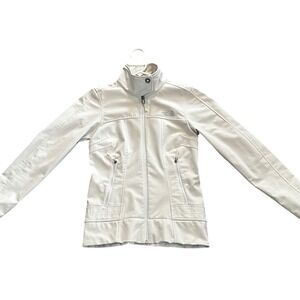The North Face Womens Soft Shell Jacket Beige XS Full Zip Pockets